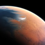 mars with water