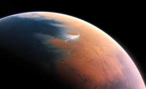 mars with water