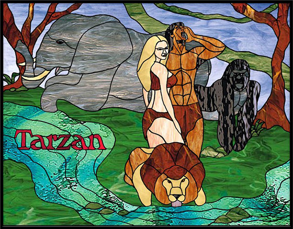 tarzan-stained-glass